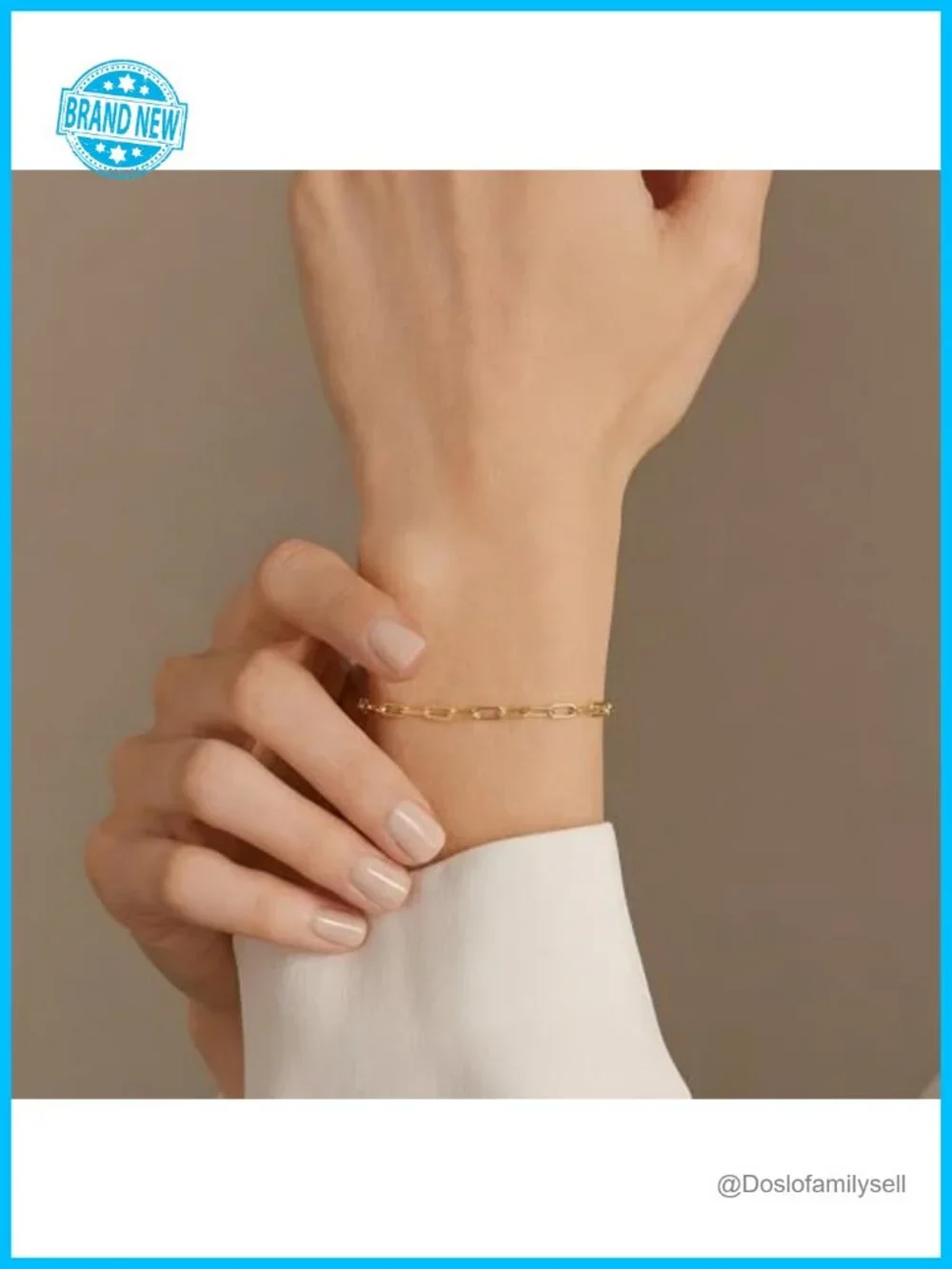 14K Gold Plated Paperclip Chain Bracelet Stackable Dainty Jewelry 6.5-9in